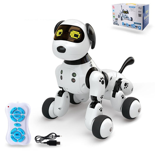Electronic Robot Dog Toy - Remote Control Plush Puppy That Speaks, Wax, and Sings for Kids This is so interesting for kids, will automatically be happy